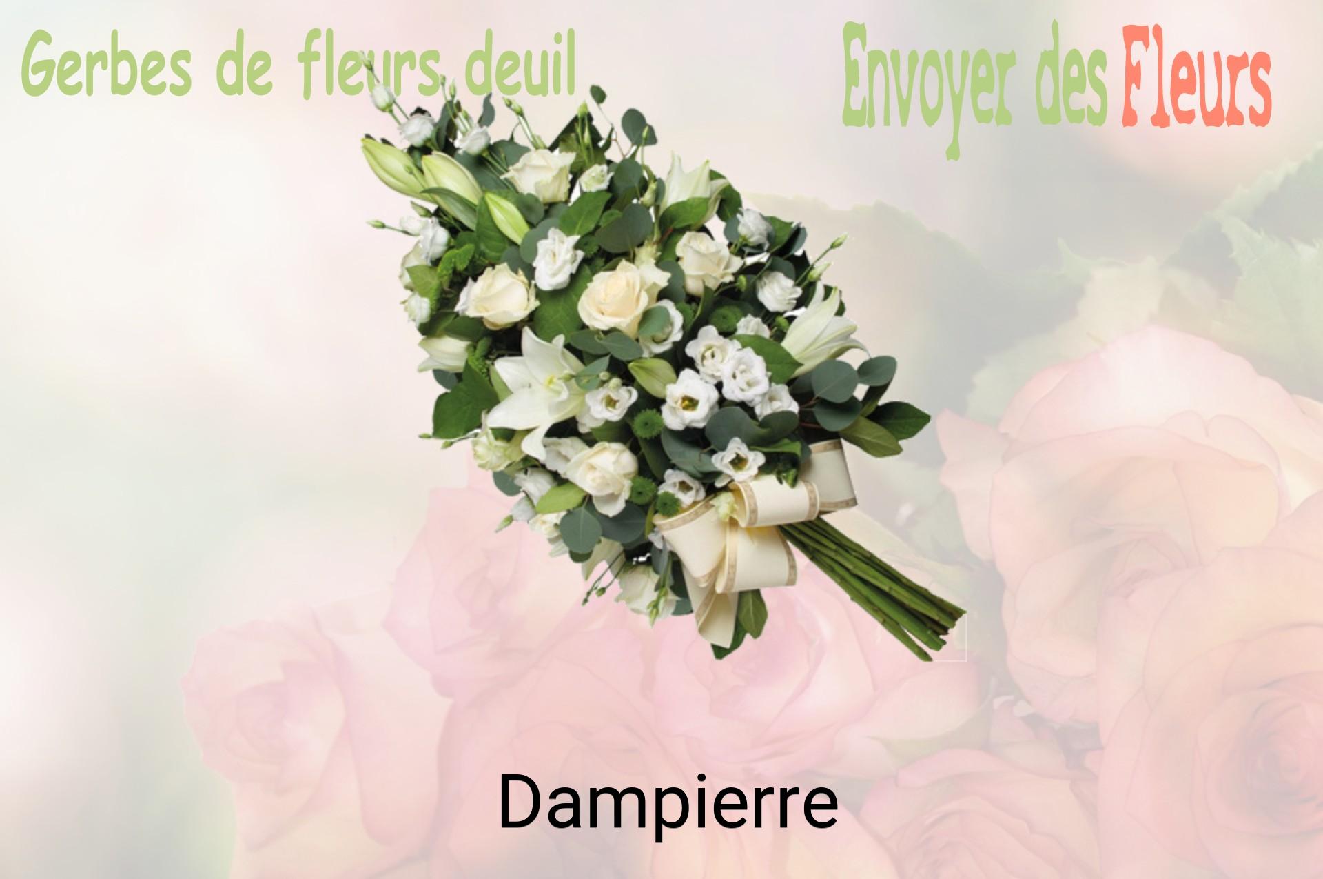 Gerbe de fleurs de deuil livrée à Dampierre